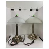 2 Touch Lamps One With Bulbs Works, Other
