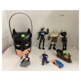 Batman Basket, action figures, etc