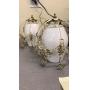 Pair of vintage hanging light fixtures.  No