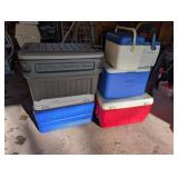 Coolers and storage tote