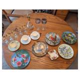 Gold Trim wine Decanter and glasses, Collectable .