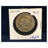1954D USA Franklin Silver 50 cent pce
