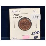 2004P Can Penny, Red , Cameo