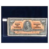 1937  Canadian $50 Bank Note