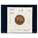 1966 Can Penny, Red Unc. MS65