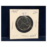 1985 Can Quarter, Uncirculated MS65