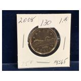 2008 Can Loonie,  Unc. MS65