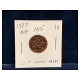 1977 Can Penny, Red Unc. MS65