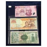 3 Foriegn Bank Notes