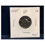 1985 Can Nickel Unc. MS65