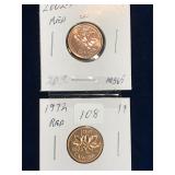 2002P, 1972 Can Pennies, Red Unc. MS65