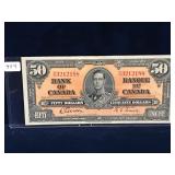 1937  Canadian $50 Bank Note