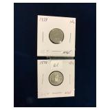 1973, 1970 Can Dimes, Uncirculated MS65