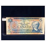 1972 Canadian $5 Bank Note