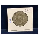 1946 Canadian Silver 50 cent piece
