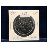 1983 Can Dollar Coin,  Unc. MS65