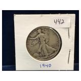 1940 USA Liberty Walking Silver 50 cent pce