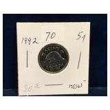 1992 Can Nickel Uncirculated MS65