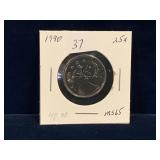 1990 Can Quarter Uncirculated MS65