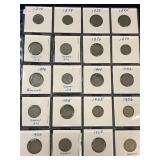 20 German coins in a page