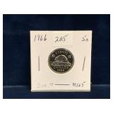 1966 Can Nickel, Unc. MS65
