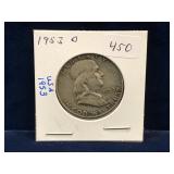 1953D USA Franklin Silver 50 cent pce