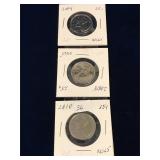 2008, 09, 10 Can Quarters,   Uncirculated MS65