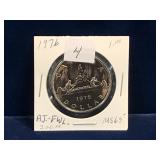 1976 Can Dollar Coin, AJ-FWL, Uncirculated MS65