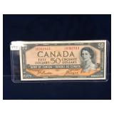 1954 Canadian $50 Bank Note