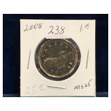 2008 Can Loonie,  Unc. MS65