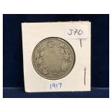 1917 Canadian Silver 50 cent piece