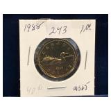 1988 Can Loonie,  Unc. MS65