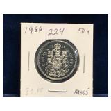 1986 Can Half Dollar,  Unc. MS65
