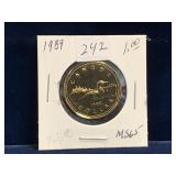 1989 Can Loonie,  Unc. MS65