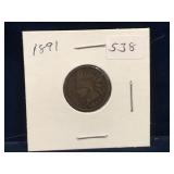 1891 USA Indian Head Penny