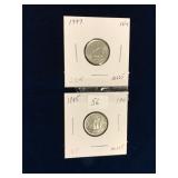 1985, 1997 Can Dimes, Uncirculated MS65