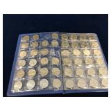 84 Canadian Nickels in a book