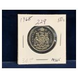 1968 Can Half Dollar,  Unc. MS65