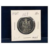 1987 Can Half Dollar  Unc. MS65