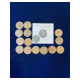 16 USA Lincoln pennies