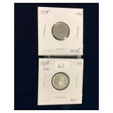 1969, 1978 Can Dimes, Uncirculated MS65