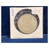 1953 Canadian Silver 50 cent piece