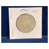 1960 Canadian Silver 50 cent piece
