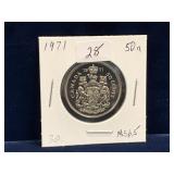 1971 Can Half Dollar,   Uncirculated MS65