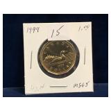 1999 Can Loonie,   Uncirculated MS65