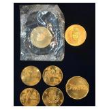 7 assorted tokens