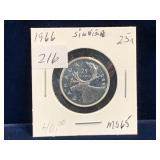 1966 Can Silver 25 Cent Piece, Unc. MS65