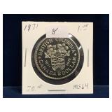 1971 Can Dollar Coin, BC, Uncirculated MS65
