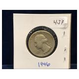 1946 USA Washington Washington Silver 25 cent pce