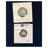 1965, 1973 Can Nickels, Unc. MS65